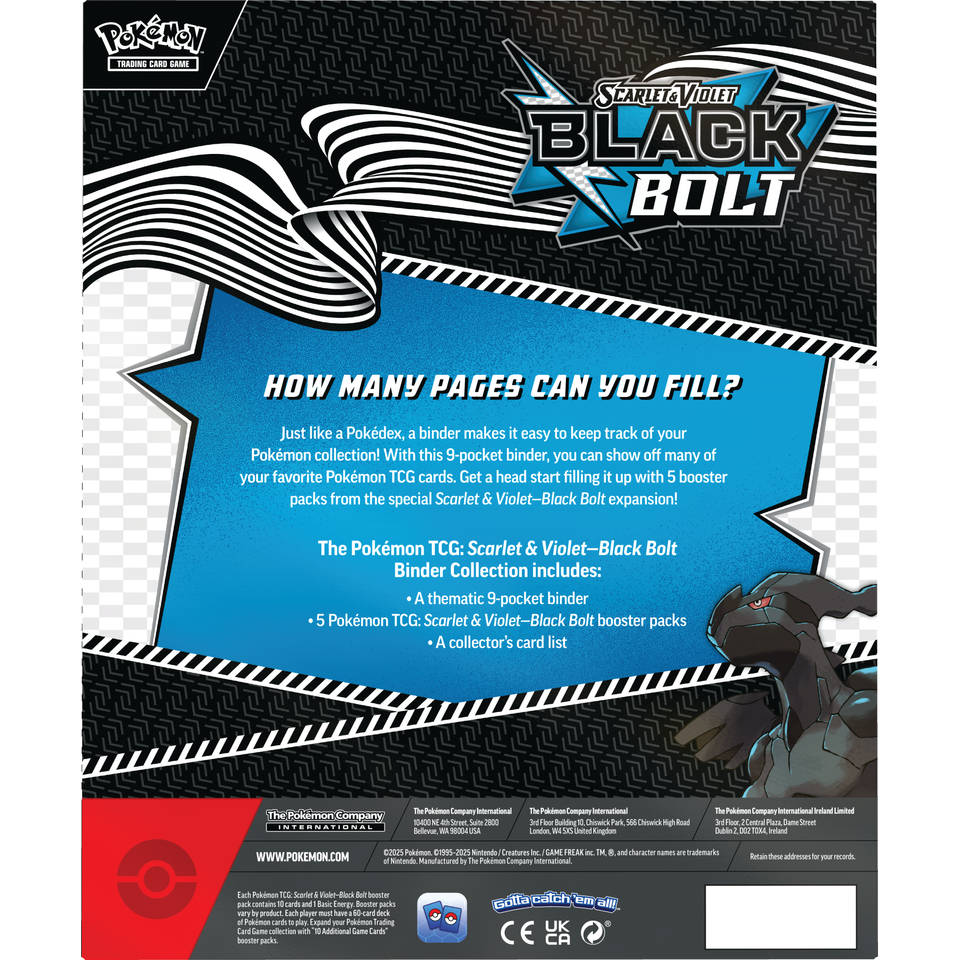 TCG Scarlet & Violet Black Bolt Binder Collection