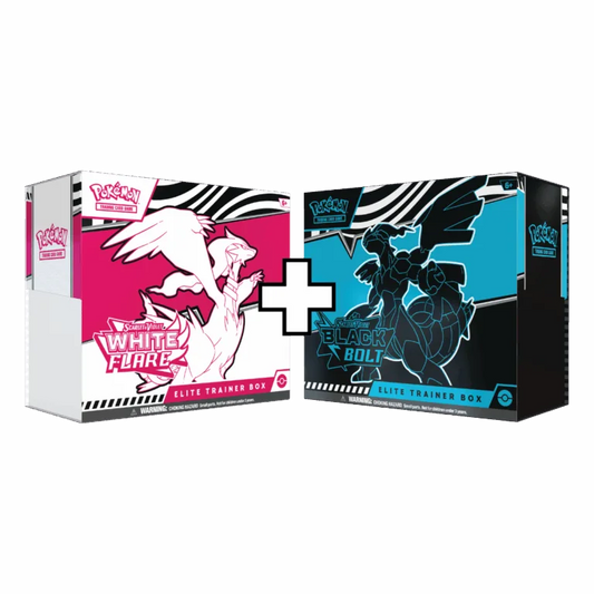 Scarlet & Violet – Elite Trainer Box Combipakket: “Black Bolt & White Flare”